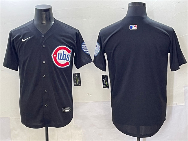 Men's Chicago Cubs Blank Black Limited Stitched Baseball Jersey Men's Chicago Cubs Blank Black Limited Stitched Baseball Jersey